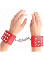 Kink - Wrist Restraints With Snap Fasten Red Adjustable 19-24 Cm X 5.5 Cm