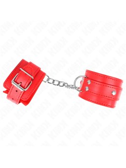 Kink - 3 D-Ring Wrist Restraints Adjustable Red 17.5-25 Cm X 6 Cm
