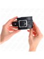 Kink - Wrist Restraints Black With Black Belt Adjustable 17-28 Cm X 6 Cm