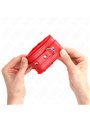 Kink - Polsini Ecopelle Rossa con Pelliccia Interna 17-29x6 Cm Mod1