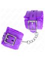 Kink - Fur Lined Wrist Restraints With Square Holes Purple And Purple Belt Adjustable 17-29 Cm X 6 Cm