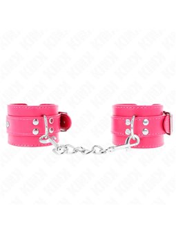 Kink - Wrist Restraints Raspberry Rose With Raspberry Rose Lining Adjustable 20-28 Cm X 5.5 Cm