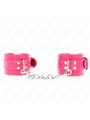 Kink - Polsini in Pelle Vegana Rosa e Rivetti 20-28x5,5 Cm