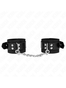 Kink - Polsini In Nylon Nero Con Cintura in Ecopelle Nera 19-29x5,1 Cm