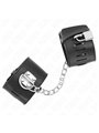 Kink - Fixed Wrist Restraints With Chain 30 Cm And Padlock Closure Black Adjustable 16-23 Cm X 5.5 Cm