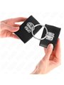 Kink - Fixed Wrist Restraints With Ring And Padlock Closure Black Adjustable 16-23 Cm X 5.5 Cm