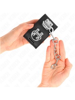 Kink - Multiposition Wrist Restraints With Padlock Closure Black Adjustable 16-23 Cm X 5.5 Cm