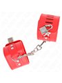 Kink - Wrist Restraints With Padlock Closure Red Adjustable 16-23 Cm X 5.5 Cm
