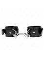 Kink - Polsini In Pelle Vegana Nera con Moschettone Doppio 17-28x5 Cm