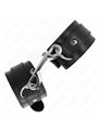 Kink - Polsini In Pelle Vegana Nera con Moschettone Doppio 17-28x5 Cm
