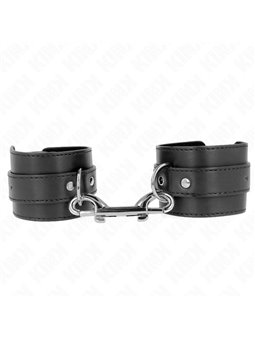 Kink - Wrist Restraints-Single Rivet Row And Big Buckle Black Adjustable 17-28 Cm X 5 Cm