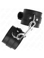 Kink - Wrist Restraints-Single Rivet Row And Big Buckle Black Adjustable 17-28 Cm X 5 Cm