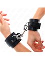 Kink - Wrist Restraints-Single Rivet Row And Big Buckle Black Adjustable 17-28 Cm X 5 Cm