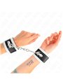 Kink - Black Wrist Restraints With White Decorate Lace Adjsutable 20-23 Cm X 5.5 Cm
