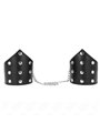 Kink - Polsini a Punta in Ecopelle Nera con Catena 17-23x8,5 Cm