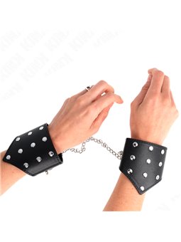 Kink - Black Point Style Wristbands With Chain Adjustable 17-23 Cm X 8.5 Cm