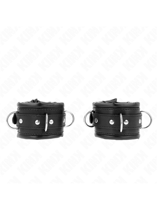 Kink - Heavy Wrist Restraints With Black Fur Lined Adjustable 20-30 Cm X 6 Cm