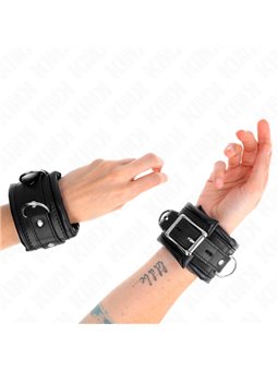 Kink - Heavy Wrist Restraints With Black Fur Lined Adjustable 20-30 Cm X 6 Cm