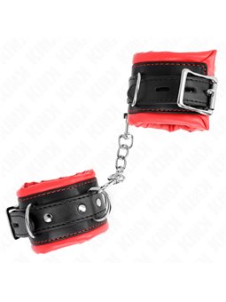 Kink - Heavy Wrist Restraints With Red Fur Lined Adjustable 20-30 Cm X 6 Cm