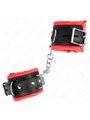 Kink - Heavy Wrist Restraints With Red Fur Lined Adjustable 20-30 Cm X 6 Cm