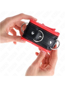 Kink - Heavy Wrist Restraints With Red Fur Lined Adjustable 20-30 Cm X 6 Cm