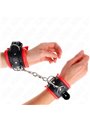 Kink - Heavy Wrist Restraints With Red Fur Lined Adjustable 20-30 Cm X 6 Cm