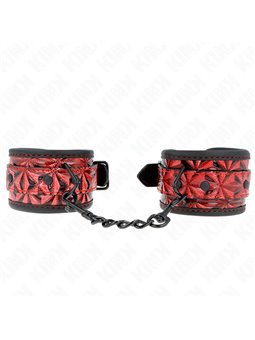 Kink - Polsini con Motivo a Diamanti Rosso/Nero 17-26x5,5 Cm