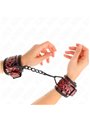 Kink - Polsini con Motivo a Diamanti Rosso/Nero 17-26x5,5 Cm