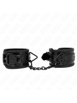 Kink - Polsini con Motivo a Diamanti Nero 17-26x5,5 Cm