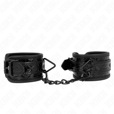 Kink - Polsini con Motivo a Diamanti Nero 17-26x5,5 Cm