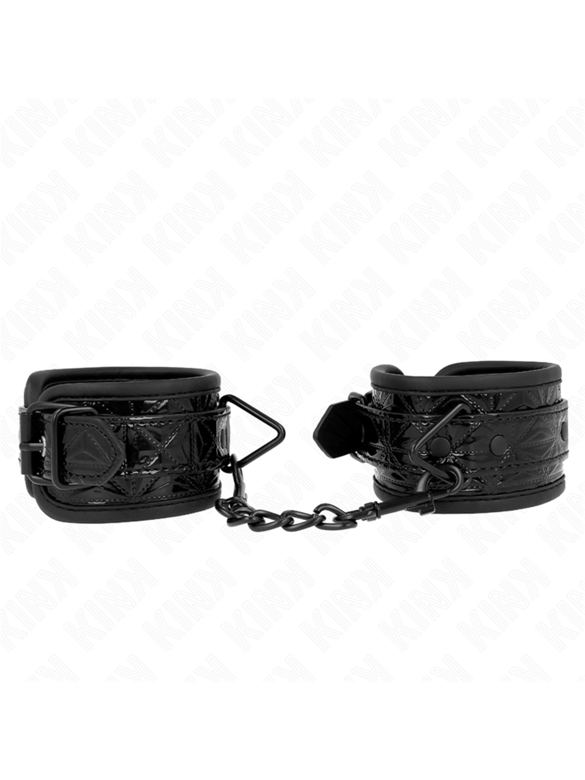 Kink - Polsini con Motivo a Diamanti Nero 17-26x5,5 Cm