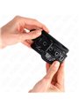 Kink - Polsini con Motivo a Diamanti Nero 17-26x5,5 Cm