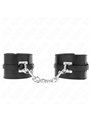 Kink - Polsini in Pelle Vegana Nera con Lucchetto 14,5-21x6 Cm