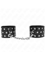 Kink - Polsini Stile Punk in Pelle Vegana Nera 19-24x5,5 Cm