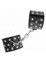 Kink - Polsini Stile Punk in Pelle Vegana Nera 19-24x5,5 Cm