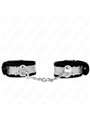Kink - Polsini Neri con Fascia Argentata e Rivetti 30x4 Cm