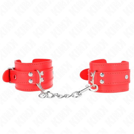 Kink - Simple Wrist Restraints Red Adjustable 20-23 Cm X 5.5 Cm