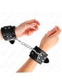 Kink - Polsini in Pelle Vegana Nera con Doppia Fibbia 19-26 Cm