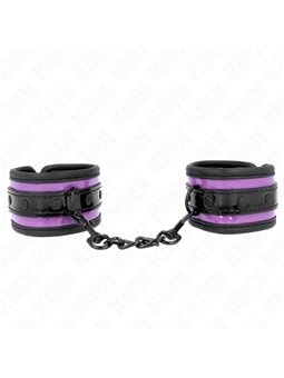 Kink - Polsini in Neoprene Viola con Imbottitura Nera 21-28x5 Cm