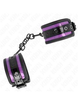 Kink - Polsini in Neoprene Viola con Imbottitura Nera 21-28x5 Cm