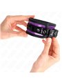 Kink - Polsini in Neoprene Viola con Imbottitura Nera 21-28x5 Cm