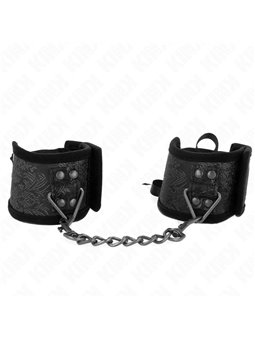 Kink - Polsini in Tessuto con Dettagli in Pizzo Nero 24,5x6,5 Cm