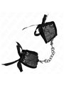 Kink - Polsini in Tessuto con Dettagli in Pizzo Nero 24,5x6,5 Cm
