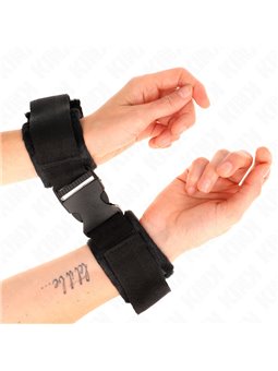 Kink - Nylon Bind Hook&Loop Wrist Restraints Red-Black Model 1 Ajdustable 25-35 Cm X 6 Cm