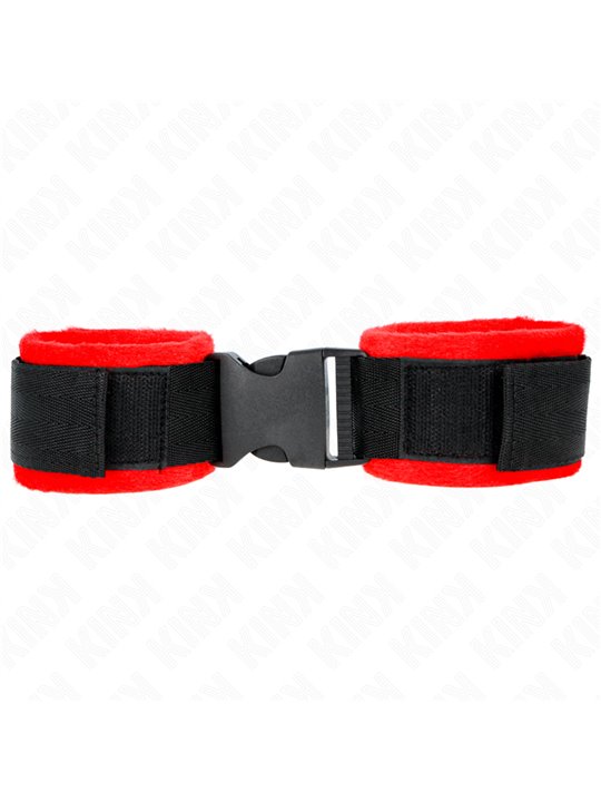 Kink - Polsini In Nylon con Velcro Rosso-Nero 25-35x6 Cm Modello 1