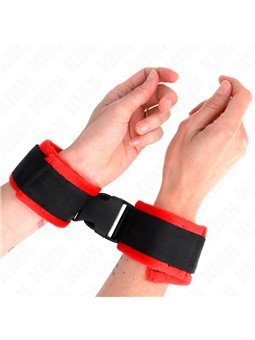 Kink - Nylon Bind Hook&Loop Wrist Restraints Black Model 1 Ajdustable 25-35 Cm X 6 Cm