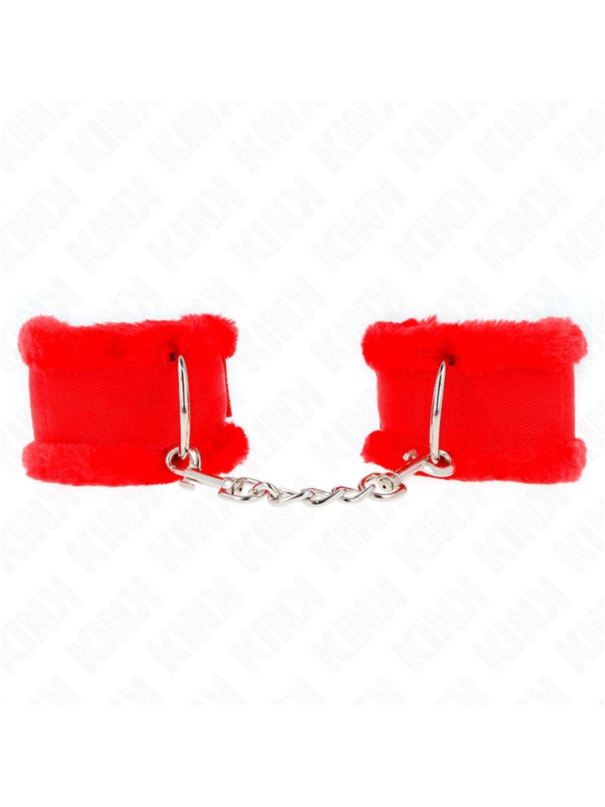 Kink - Furry Lined Wrist Restraints Red Adjustable 17-31 Cm X 7 Cm