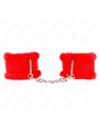 Kink - Furry Lined Wrist Restraints Red Adjustable 17-31 Cm X 7 Cm