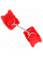 Kink - Furry Lined Wrist Restraints Red Adjustable 17-31 Cm X 7 Cm