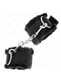 Kink - Furry Lined Wrist Restraints Black Adjustable 17-31 Cm X 7 Cm